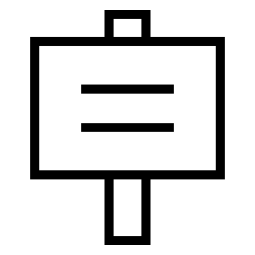 Placard as drawn by Noto Emoji in 17.0