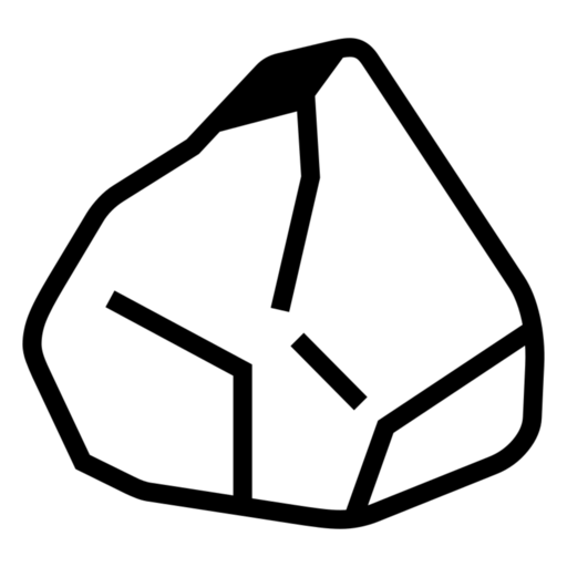 Rock as drawn by Noto Emoji in 17.0