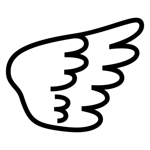 Wing as drawn by Noto Emoji in 17.0
