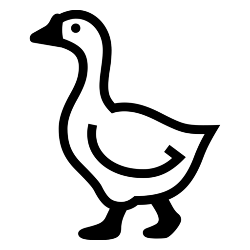 Goose as drawn by Noto Emoji in 17.0