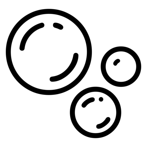 Bubbles as drawn by Noto Emoji in 17.0
