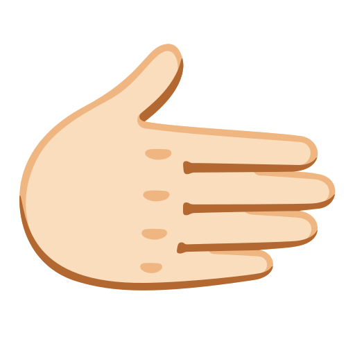 Rightwards Hand: Light Skin Tone, the design in this release