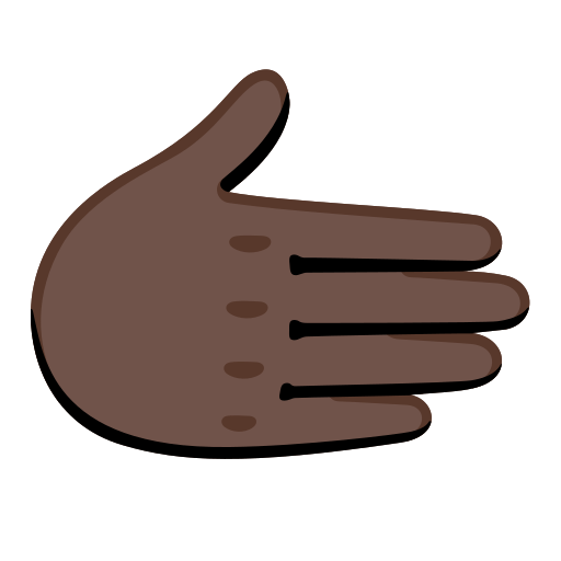 Rightwards Hand: Dark Skin Tone, the design in this release