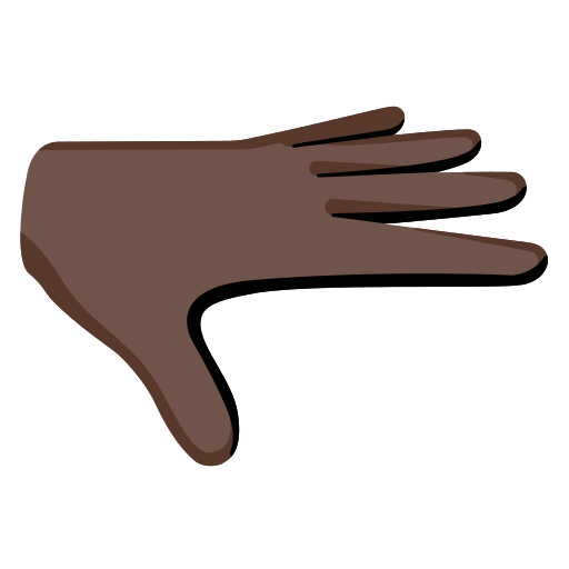 Palm Down Hand: Dark Skin Tone, the design in this release