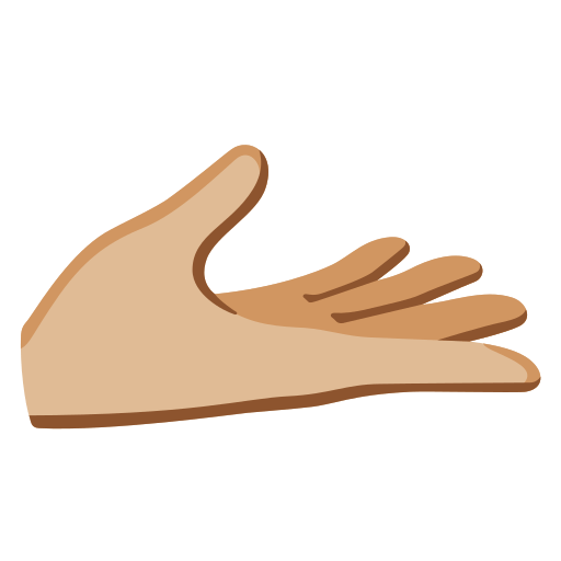 Palm up Hand: Medium-Light Skin Tone, the design in this release