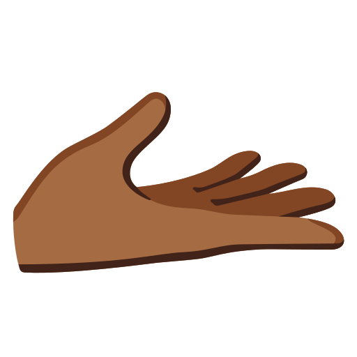Palm up Hand: Medium-Dark Skin Tone, the design in this release