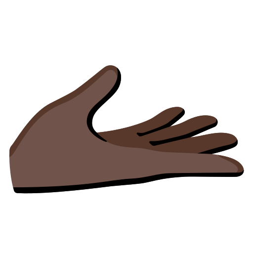 Palm up Hand: Dark Skin Tone, the design in this release