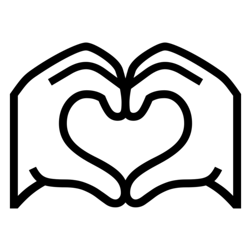 Heart Hands as drawn by Noto Emoji in 17.0