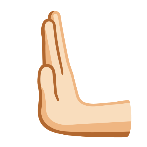 Leftwards Pushing Hand: Light Skin Tone, the design in this release
