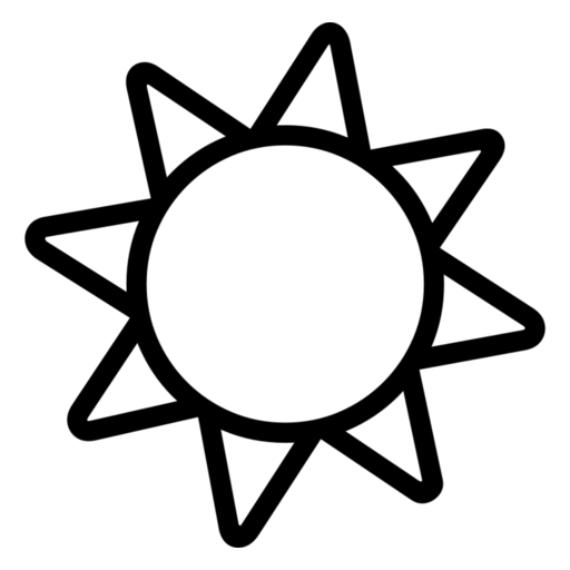 Sun as drawn by Noto Emoji in 17.0
