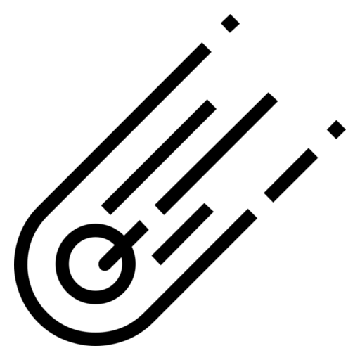 Komet as drawn by Noto Emoji in 17.0