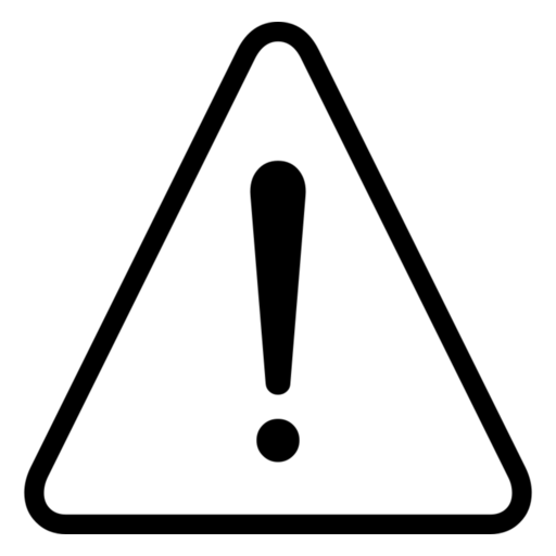 Warning as drawn by Noto Emoji in 17.0