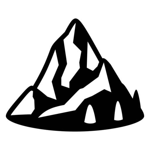 Mountain as drawn by Noto Emoji in 17.0