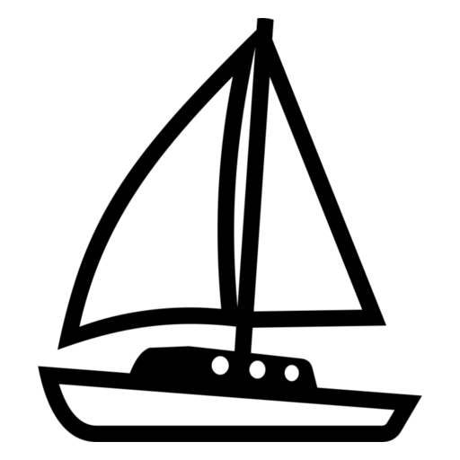 Sailboat as drawn by Noto Emoji in 17.0