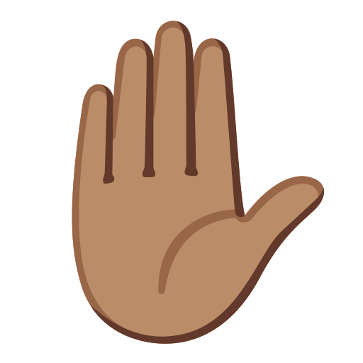 Raised Hand: Medium Skin Tone, the design in this release