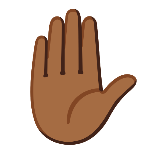 Raised Hand: Medium-Dark Skin Tone, the design in this release