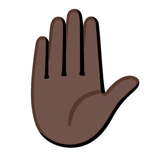 Raised Hand: Dark Skin Tone, the design in this release