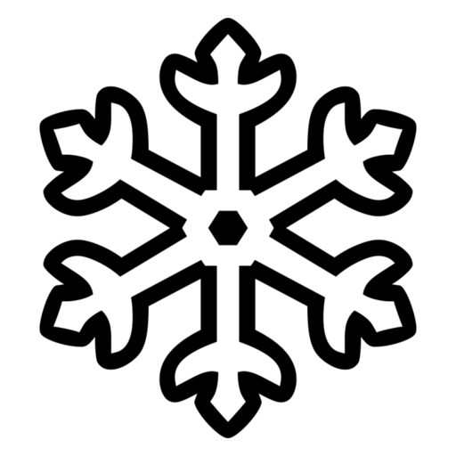 Snowflake as drawn by Noto Emoji in 17.0