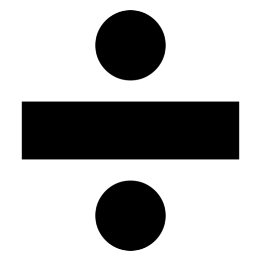 Divide as drawn by Noto Emoji in 17.0