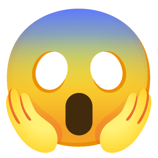face screaming in fear — Noto Emoji