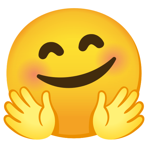 smiling face with open hands — Noto Emoji
