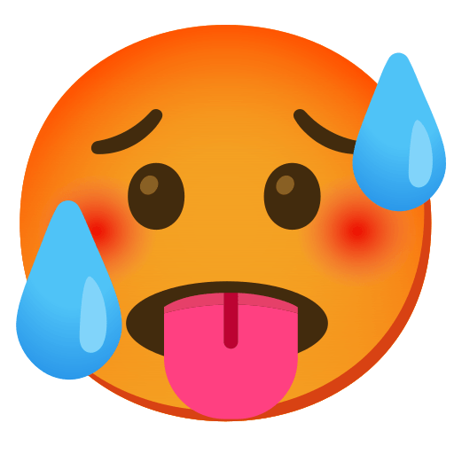hot face — Noto Emoji