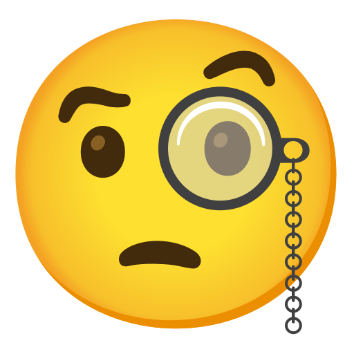 face with monocle — Noto Emoji