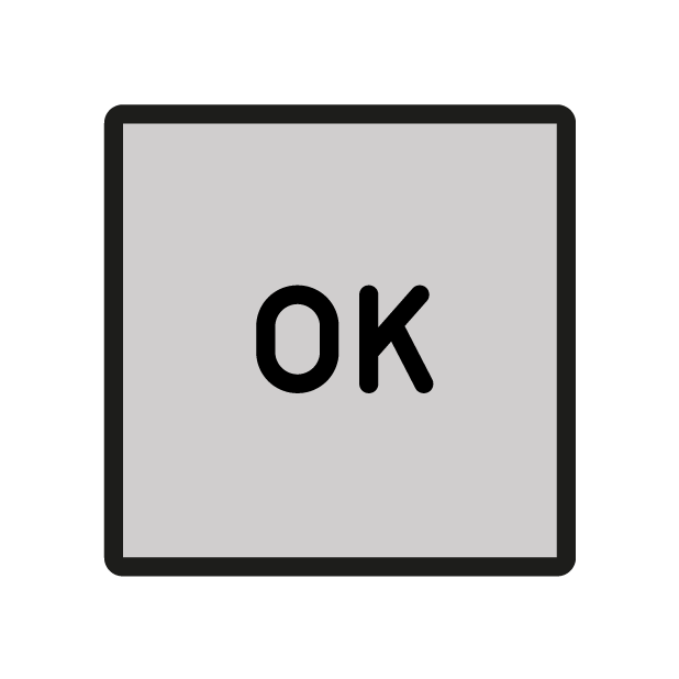 OK Button as drawn by OpenMoji in 1.0