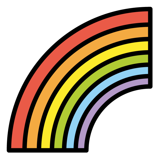 Rainbow as drawn by OpenMoji in 1.0