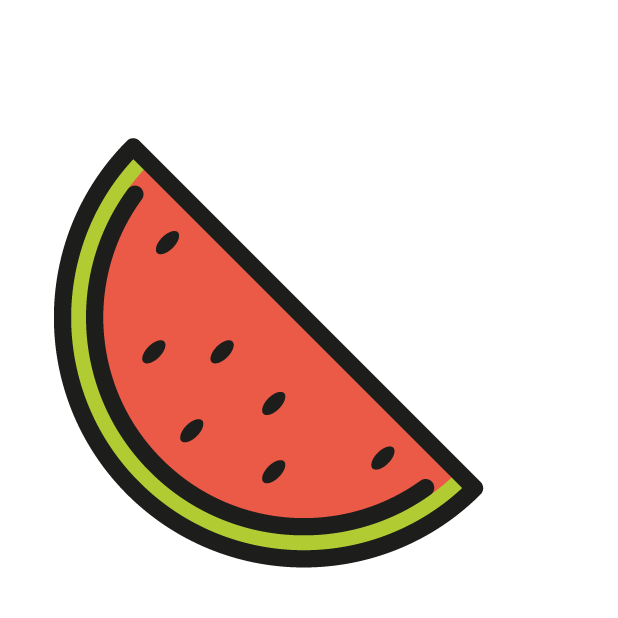Watermelon as drawn by OpenMoji in 1.0