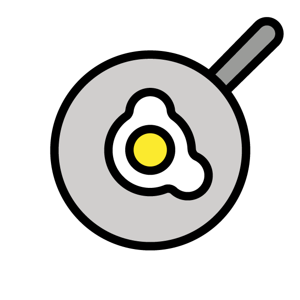 프라이팬 as drawn by OpenMoji in 1.0