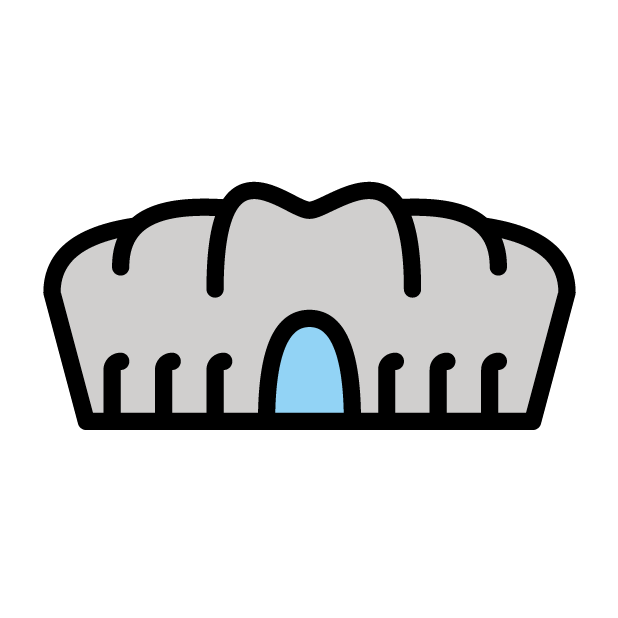 Stadium as drawn by OpenMoji in 1.0