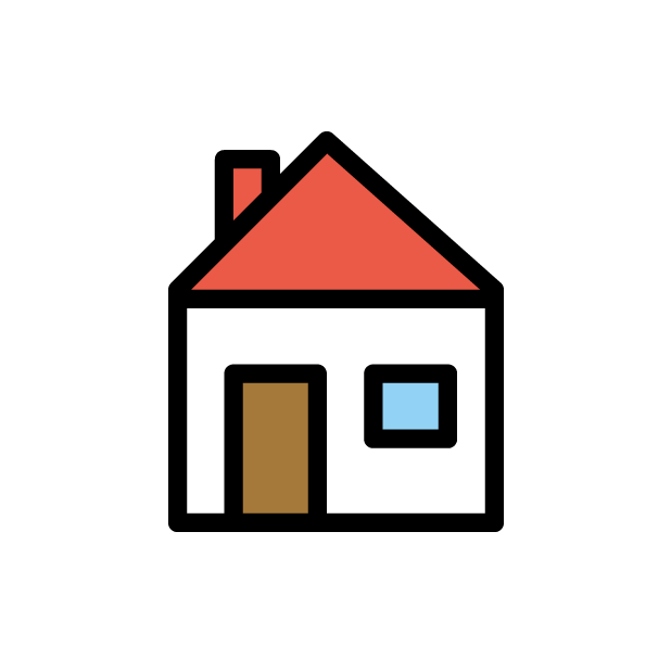 House as drawn by OpenMoji in 1.0