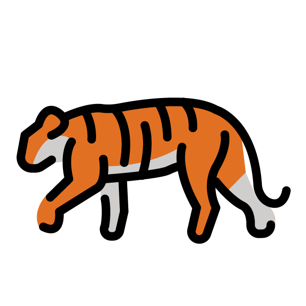 نمر as drawn by OpenMoji in 1.0
