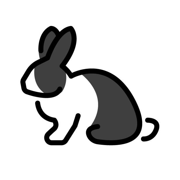 Rabbit as drawn by OpenMoji in 1.0