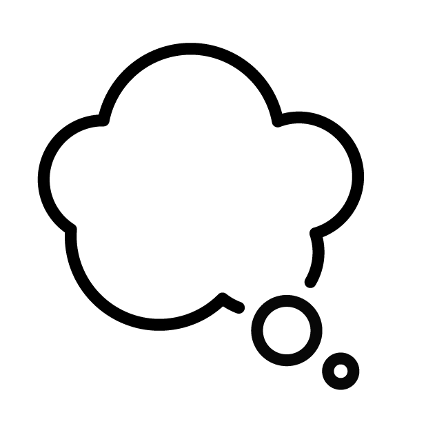 Thought Balloon as drawn by OpenMoji in 1.0