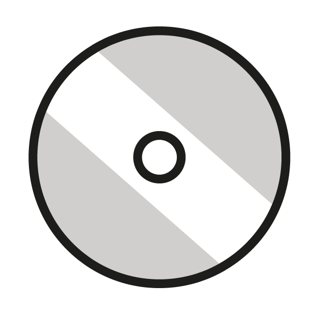 CD as drawn by OpenMoji in 1.0