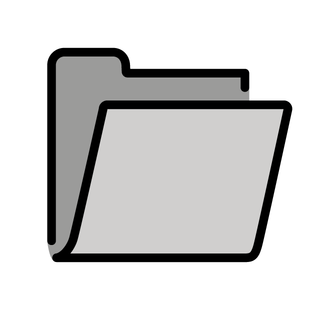 Open File Folder as drawn by OpenMoji in 1.0