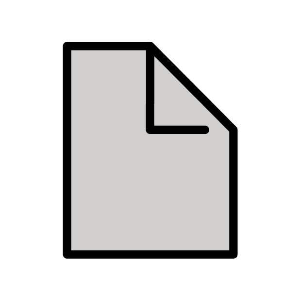 Page Facing up as drawn by OpenMoji in 1.0