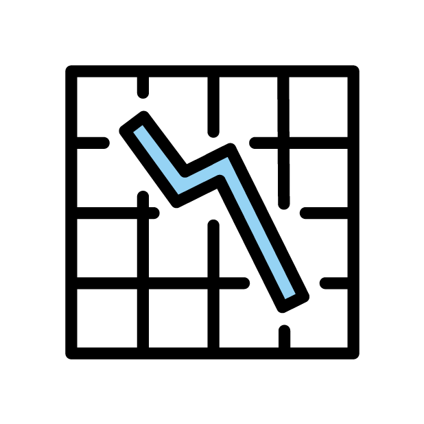 Chart Decreasing as drawn by OpenMoji in 1.0