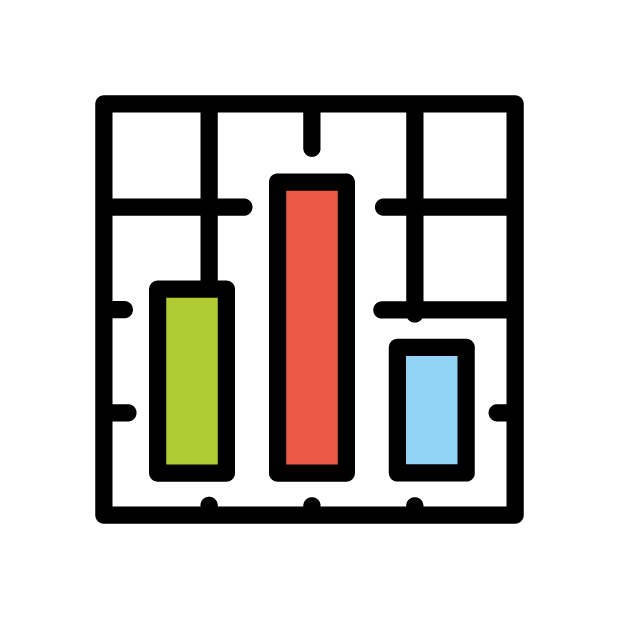 Bar Chart as drawn by OpenMoji in 1.0