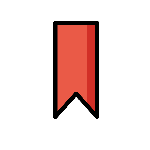 Bookmark as drawn by OpenMoji in 1.0