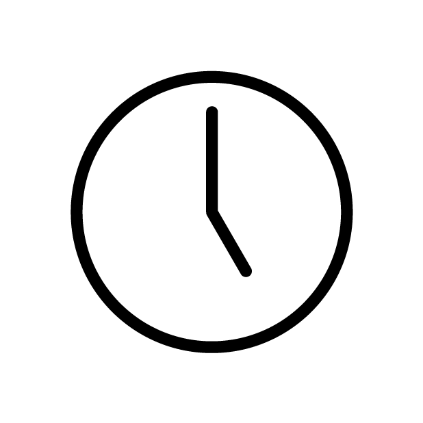 Five O’clock as drawn by OpenMoji in 1.0