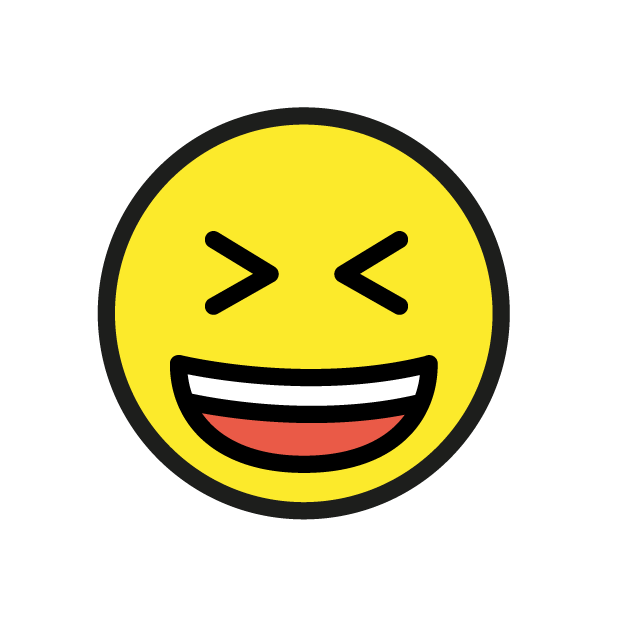 Grinning Squinting Face, the design in this release