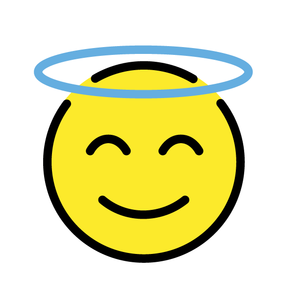 Smiling Face with Halo, the design in this release