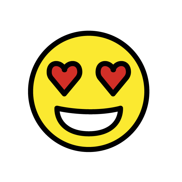 Smiling Face with Heart-Eyes, the design in this release