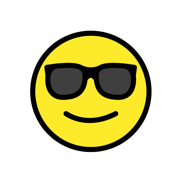 Smiling Face with Sunglasses, the design in this release