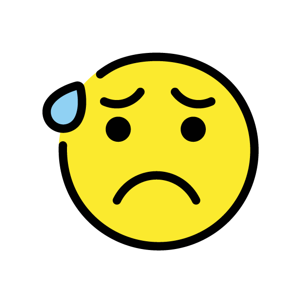 Anxious Face with Sweat, the design in this release