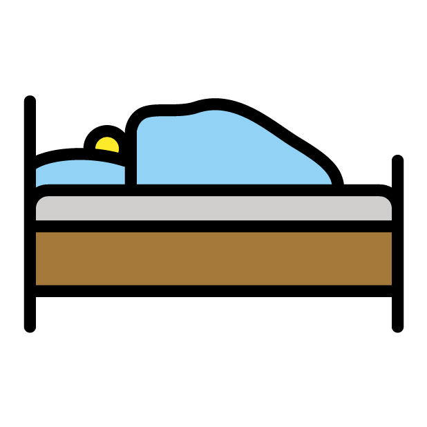 Bed as drawn by OpenMoji in 1.0