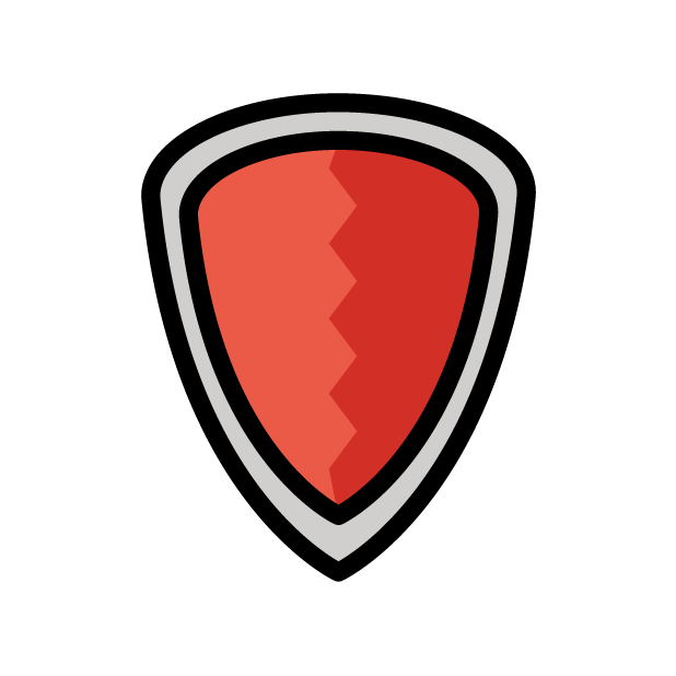 Shield as drawn by OpenMoji in 1.0